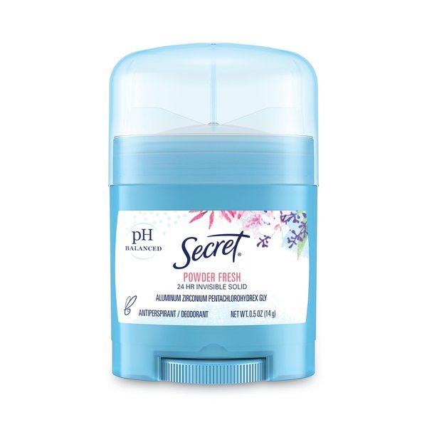 Invisible Solid Anti-Perspirant/Deodorant, Powder Fresh, 0.5 oz, PK24, Secret, Mfr#: 31384